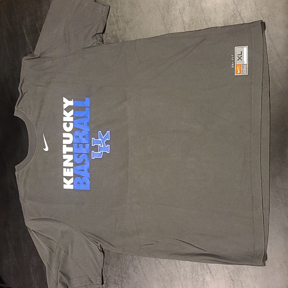 Nike team gear UK Kentucky Baseball warm up dri-fit T-shirt dark grey XL